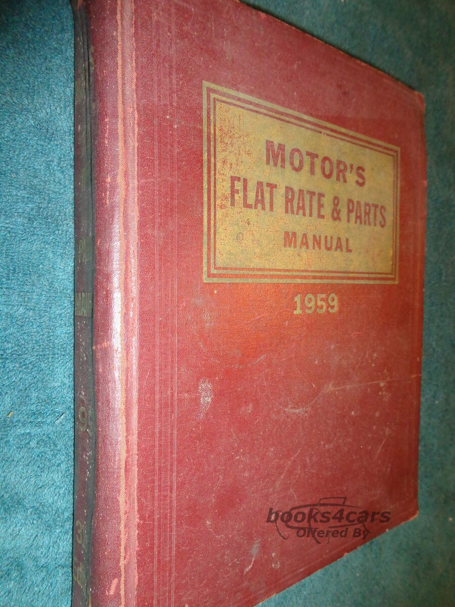 view cover of 1952-1959 Flat Rate & parts manual 31st Edition, For American Cars & Trucks by Motor