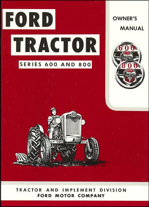view cover of 1957-1962 600 & 800 Owners Manual for Ford Tractor