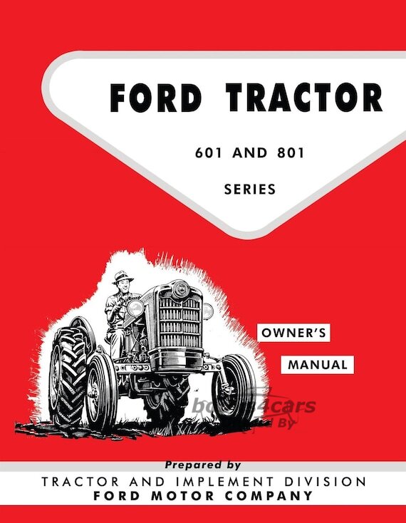 view cover of 1957-1962 601 & 801 Owners Manual for Ford Tractor