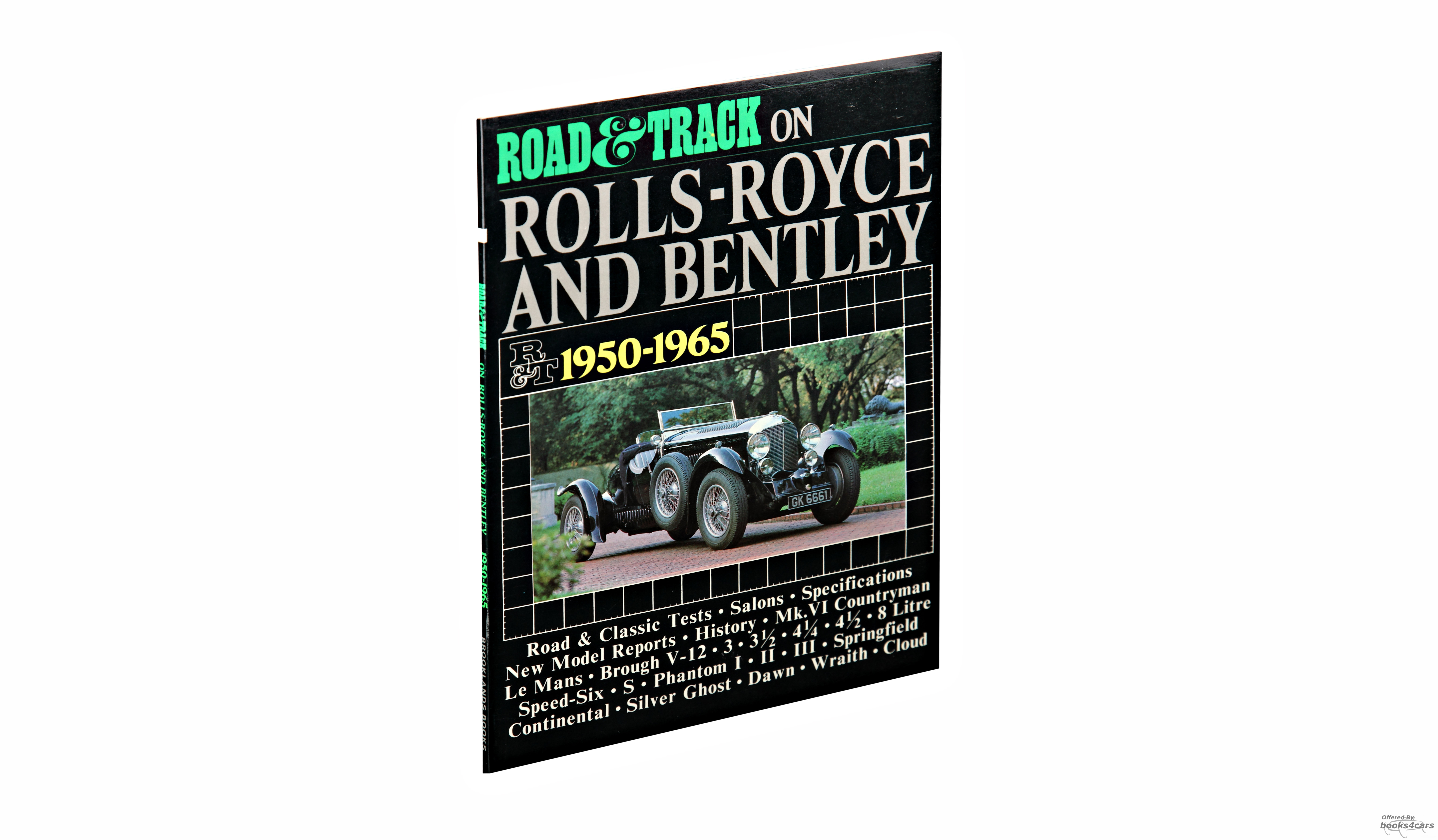view cover of 1950-1965 Road &Track on Rolls-Royce & Bentley, 88 pgs of articles.