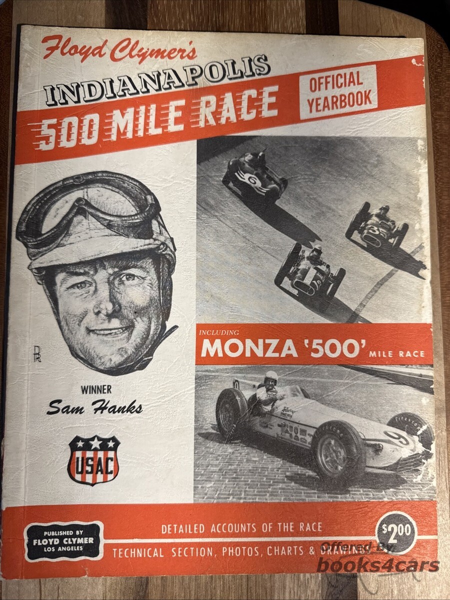 view cover of 1957 Indianapolis Race Yearbook by Floyd Clymer indy 500