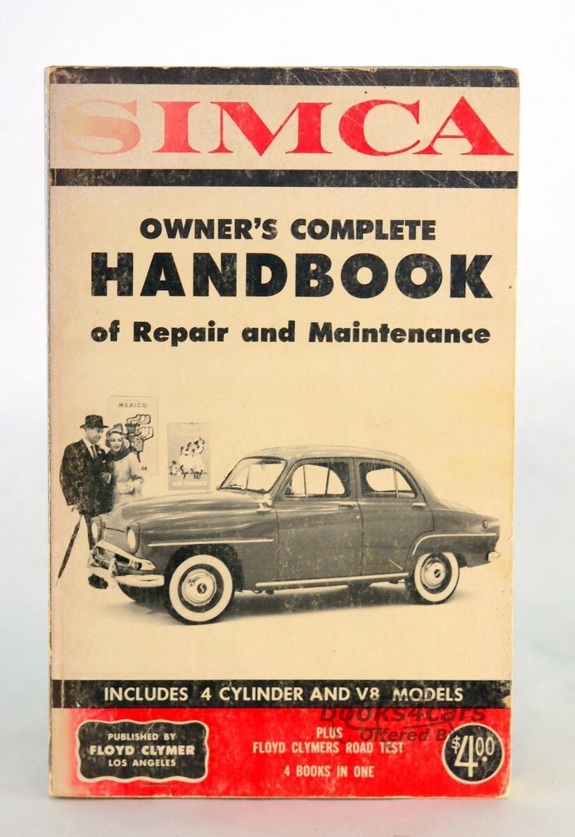 view cover of Simca Owners Handbook of Repair and Maintenance by Clymer