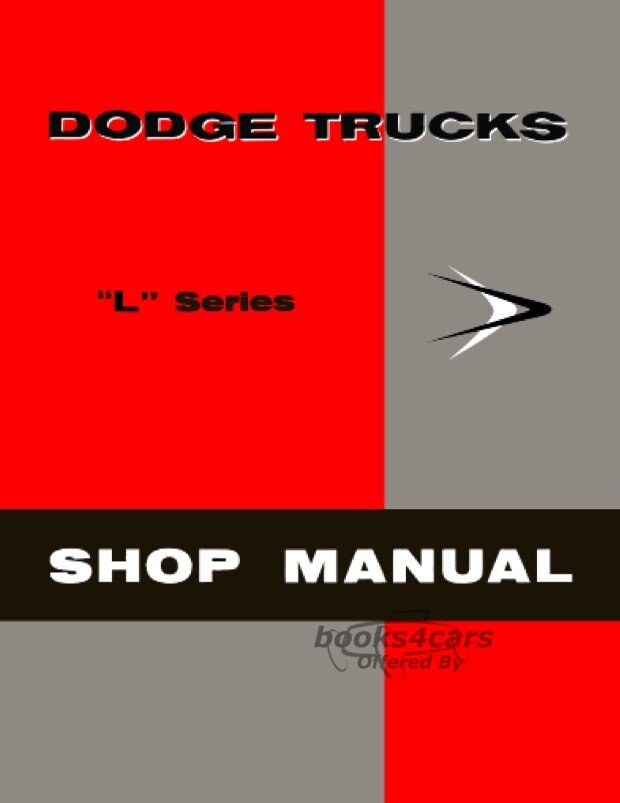 view cover of 1958-1959 Shop Service Repair Manual by Dodge Truck ( L-series); 592 pages