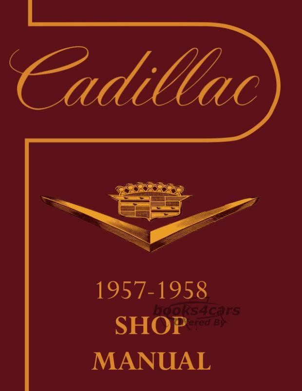 view cover of 1958 Shop Service Repair Manual supplement by Cadillac; 244 pg supplement to 1957 manual