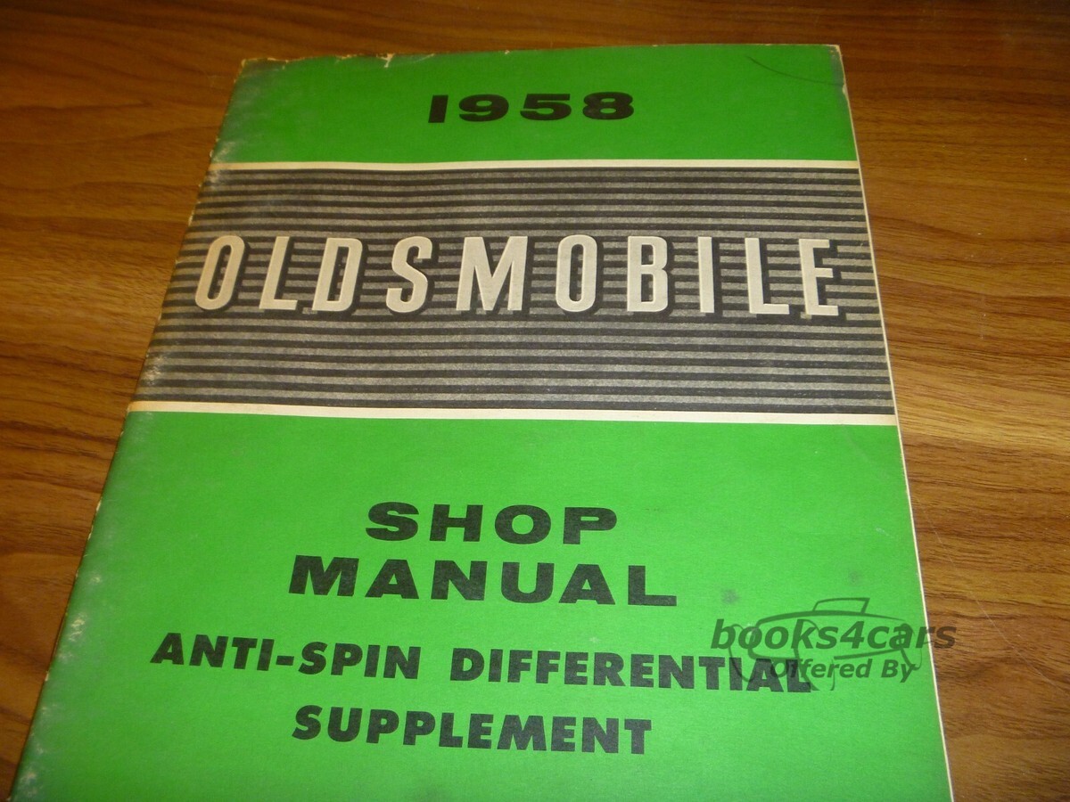 view cover of 1958 Anti-Spin Differential Service Manual Supplement by Oldsmobile