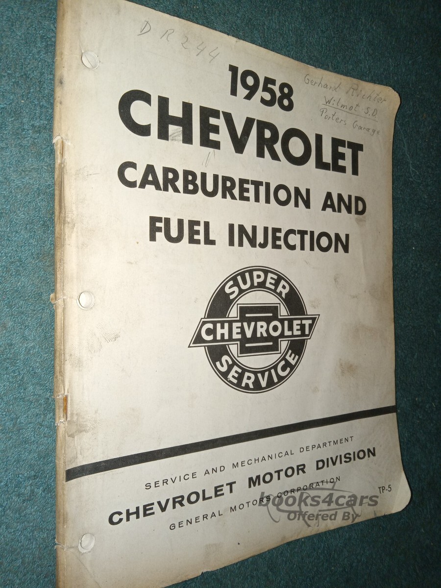 view cover of 1958 Carburetion and Fuel Injection manual by Chevrolet