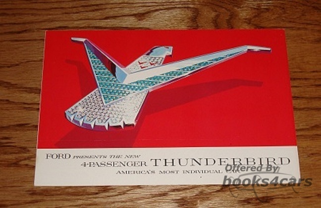 view cover of 1958 Thunderbird Foldout Sales Brochure by Ford