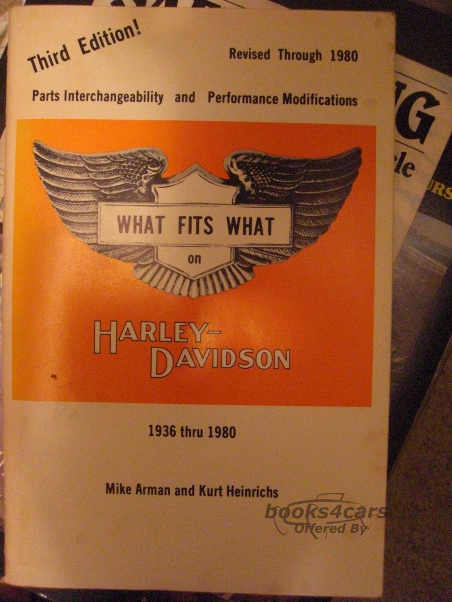view cover of 1936-1980 Harley Davidson Parts Interchangeability & Performance Modifications Manual by Mike Arman & Kurt Heinrichs 80 pages