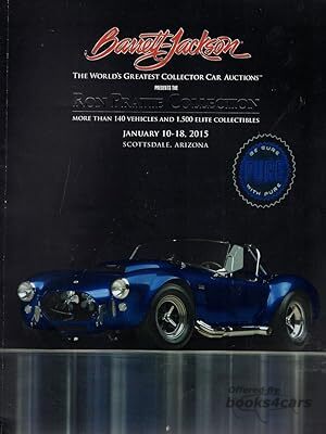 view cover of Barrett Jacksons Ron Pratte Classic Car Collection Auction Program January 10-18 2015 Notable for auction of 1966 Shelby Cobra 427 Super Snake & 1954 Pontiac Bonneville Special Motorama Concept Car slaso included Harley Davidson bikes & much more