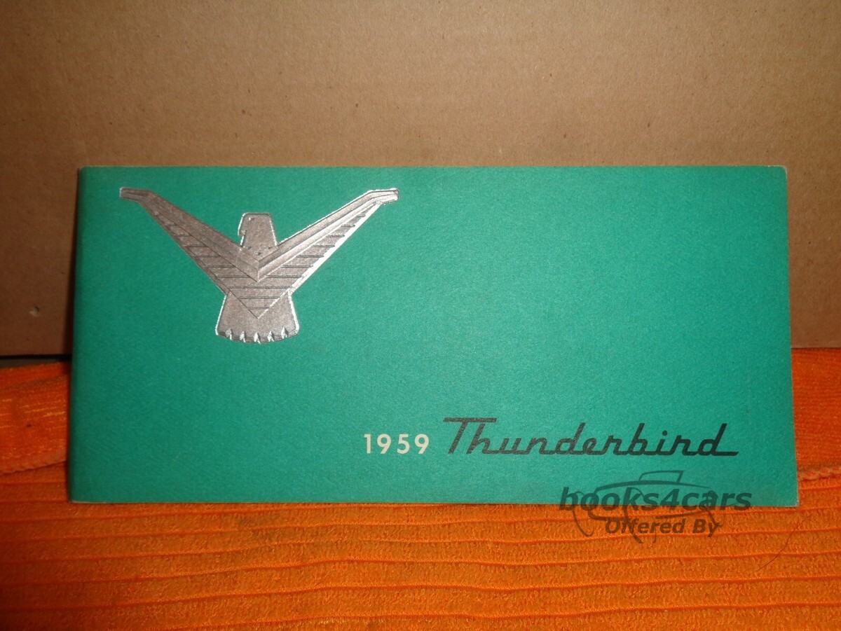 view cover of 1959 Thunderbird Owners Manual by Ford