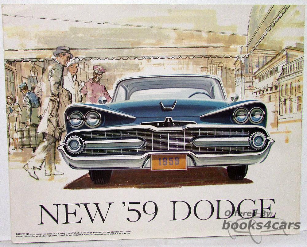view cover of 1959 Dodge Sales Brochure covering the Coronet Royal Custom Royal and Station Wagons