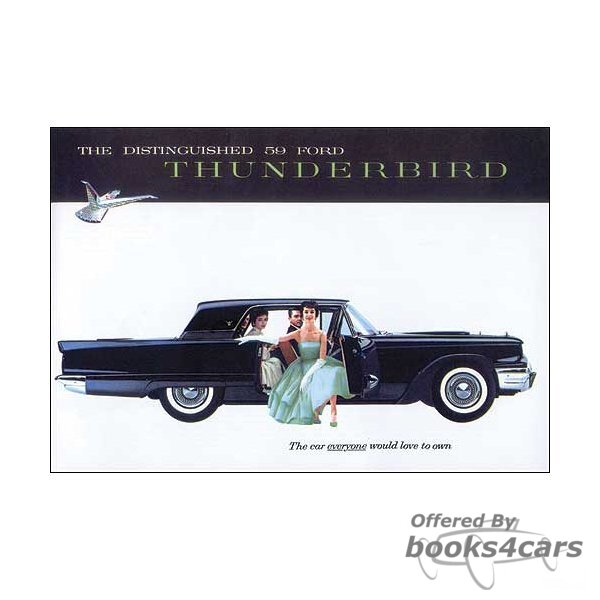 view cover of 1959 Thunderbird Foldout Sales Brochure by Ford