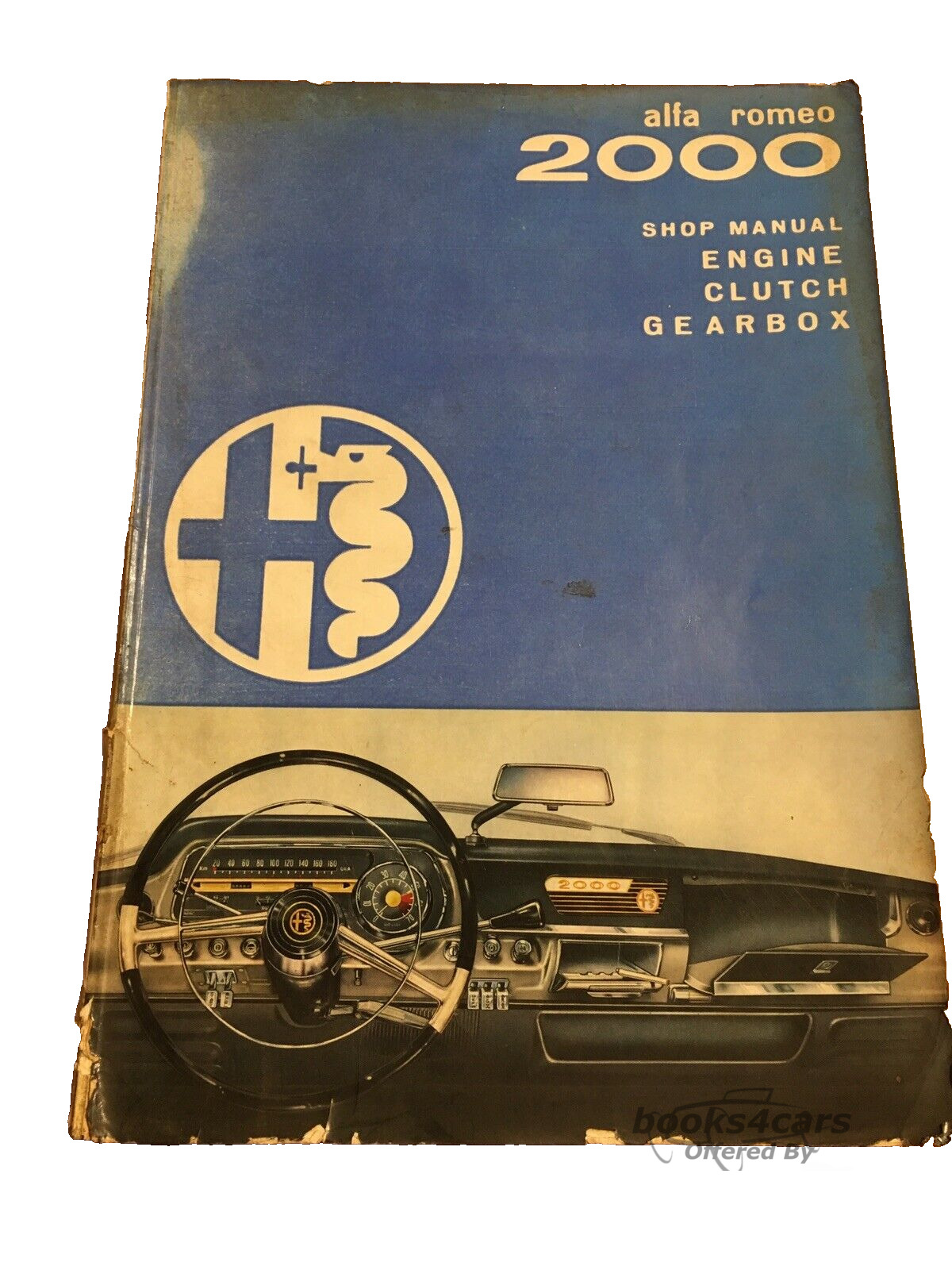 view cover of 1958-1962 2000 Shop Service Repair Manual by Alfa Romeo for Roadster Sprint & Sedan Front & Rear Suspension Read Axle & Prop Shaft