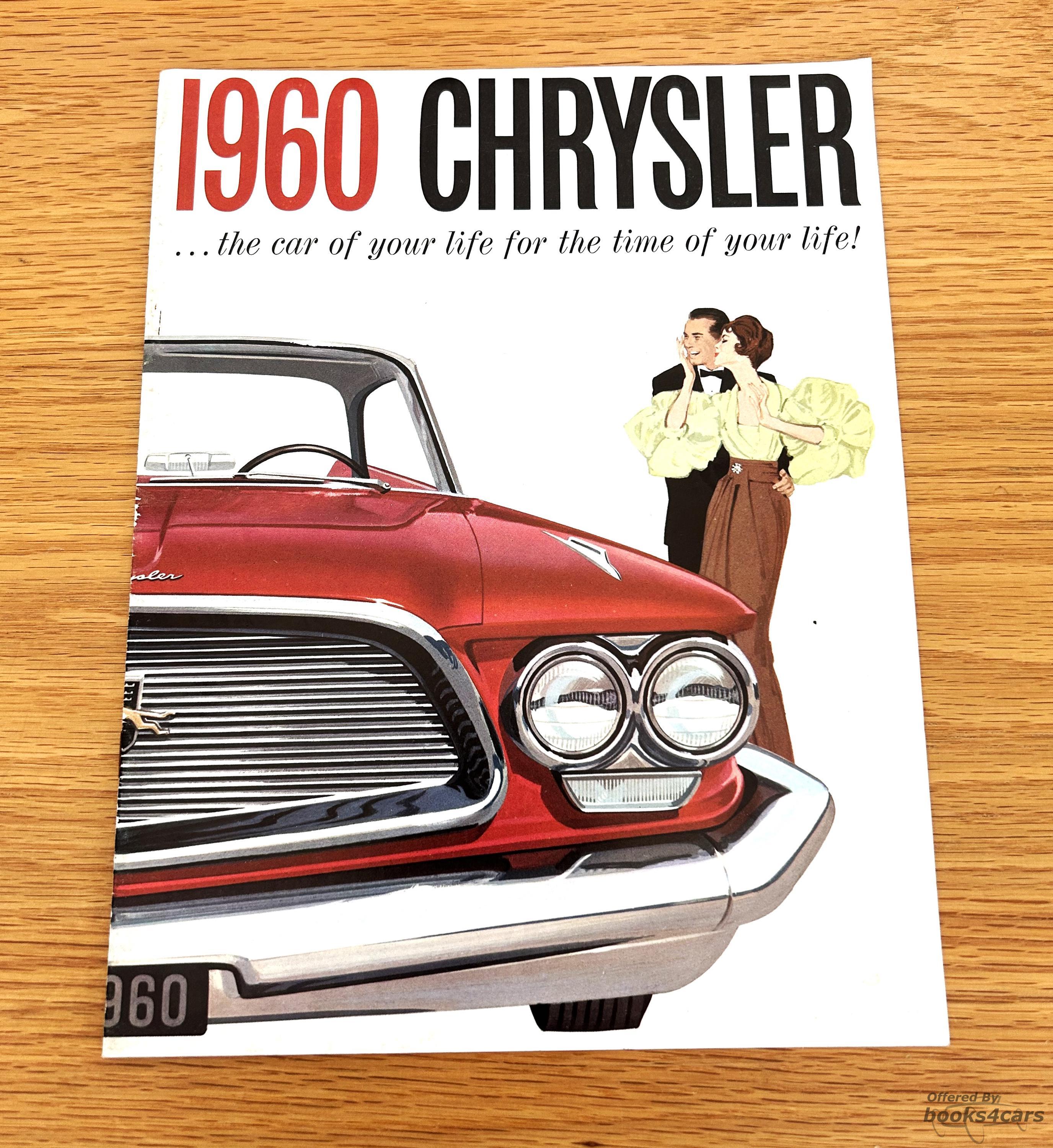 view cover of 1960 Chrysler Lineup Sales Brochure 16pgs incl Windsor Saragota & New Yorker