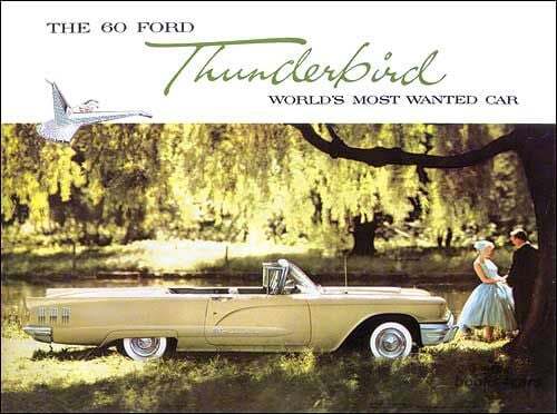 view cover of 1960 Thunderbird Foldout Sales Brochure by Ford