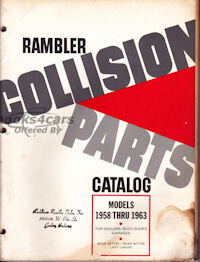 view cover of 1958-1963 Rambler Collision Parts Manual Guide by Rambler AMC