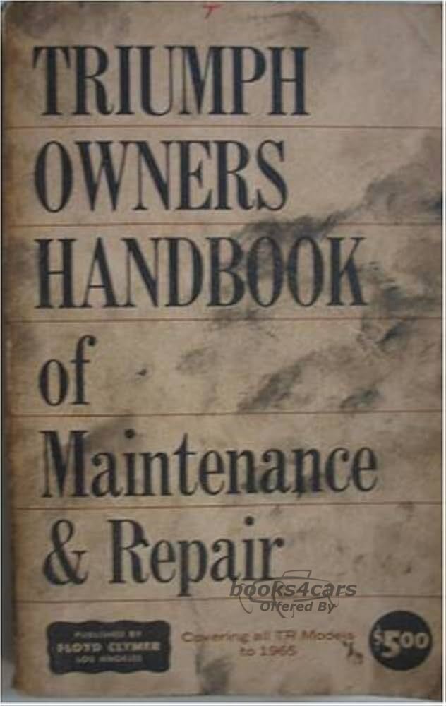 view cover of Triumph Owners Handbook of Maintenance & Repair covering all TR Models by Clymer