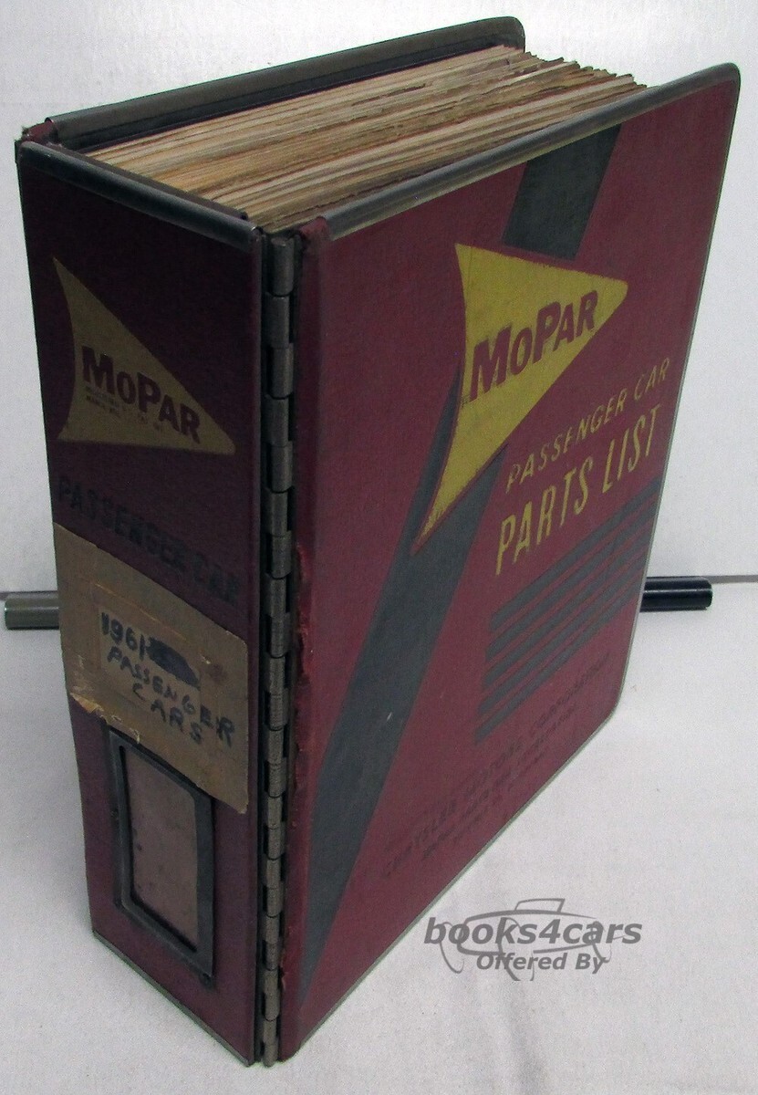 view cover of 1961 Parts catalog Manual by Chrysler Plymouth Dodge Desoto & Imperial 660 pgs Mopar
