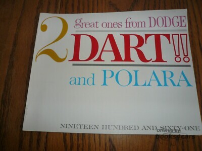 view cover of 1961 Dodge Dart and Polara Sales Brochure