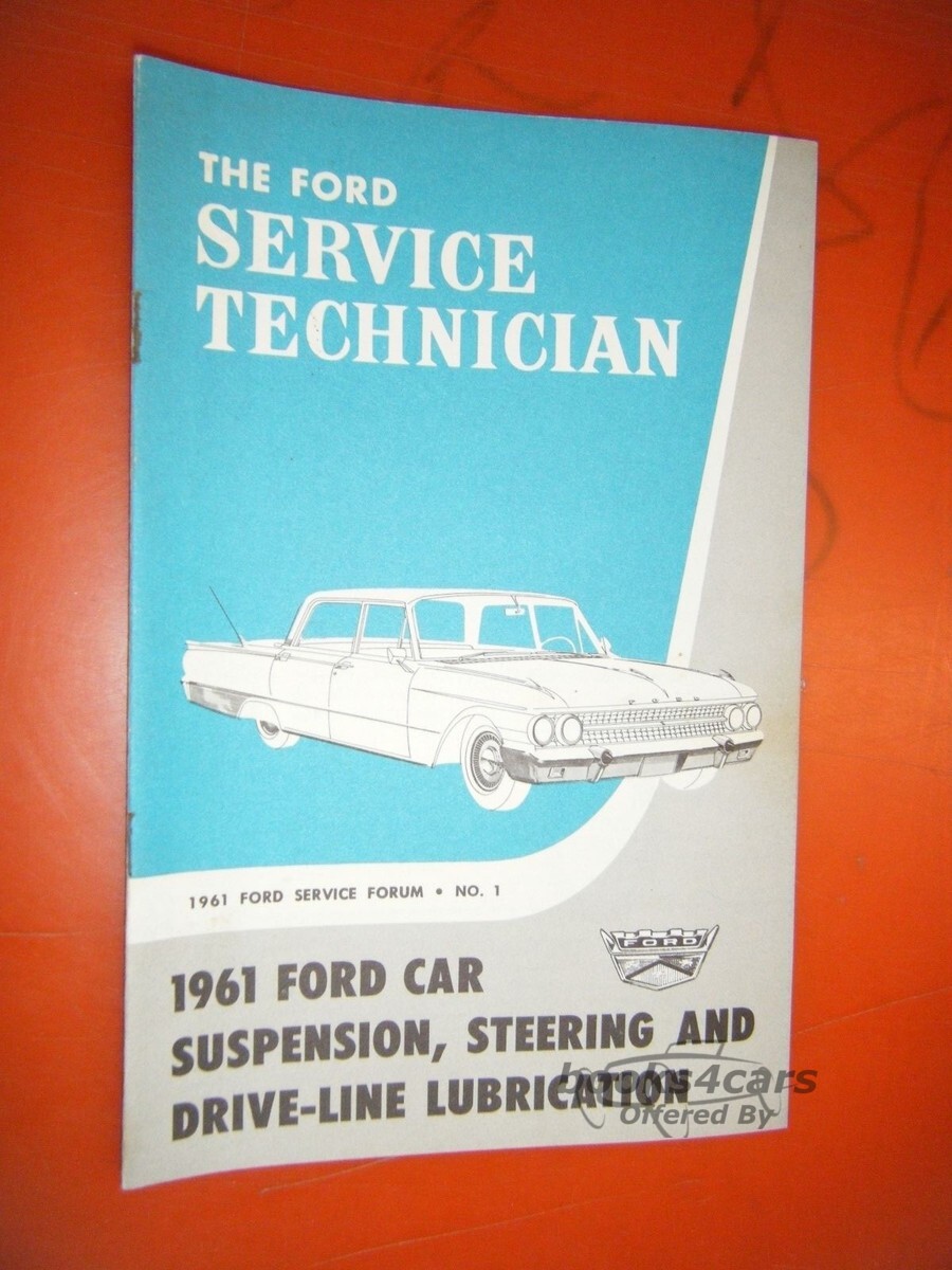 view cover of 1961 Service Technician - Car Suspension, steering and drive-line lubrication by Ford.