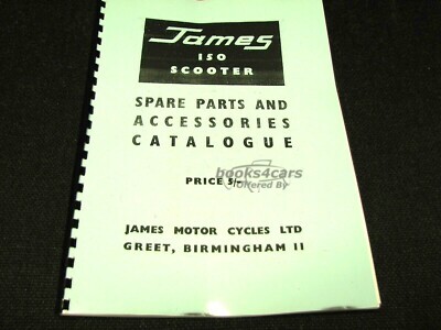 view cover of 1961 Parts Manual by James for 150xx - Scooter 1961 150 xx. 40 pages.