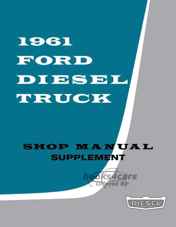 view cover of 1961 Diesel Truck Shop manual supplement