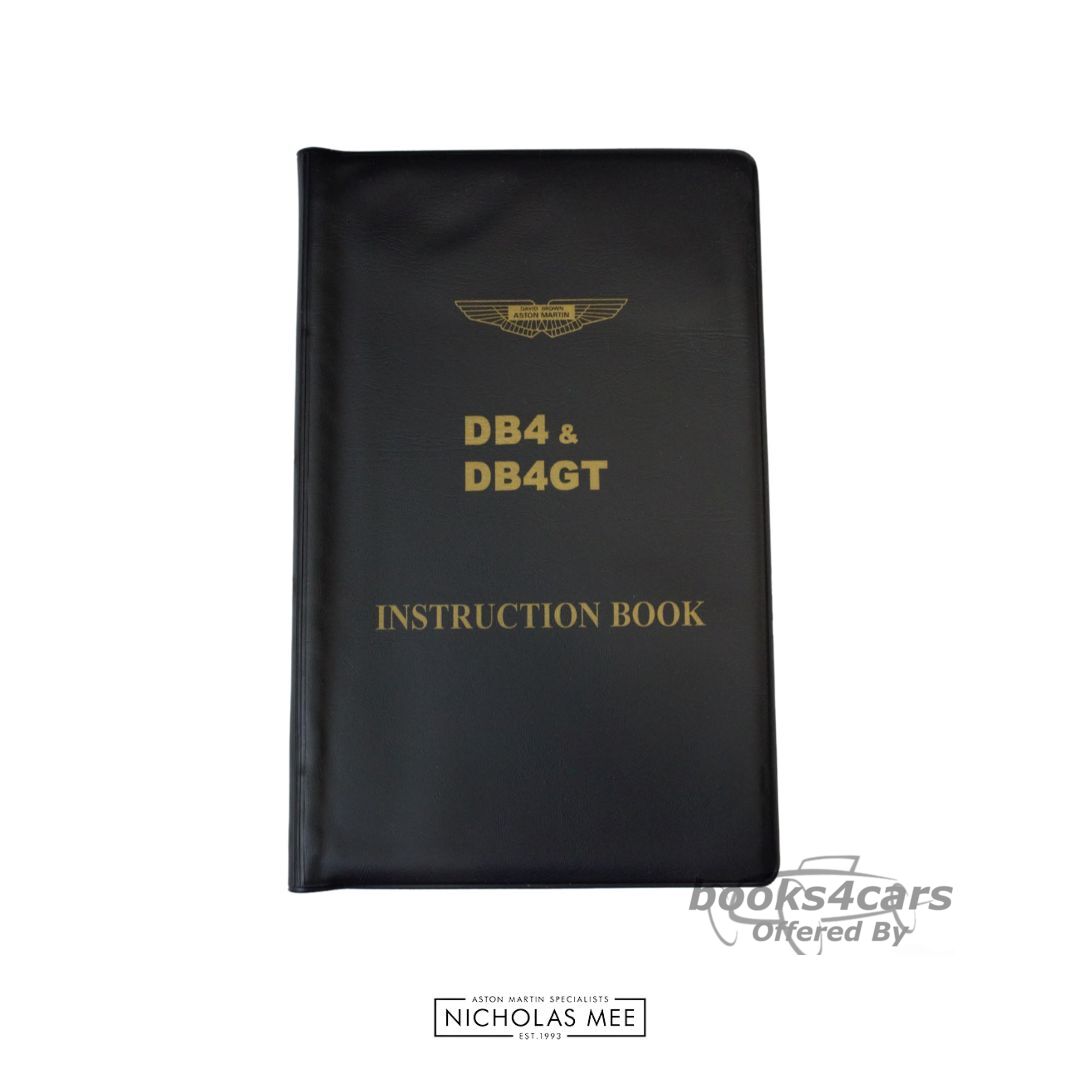 view cover of DB4 Owners Manual by Aston Martin