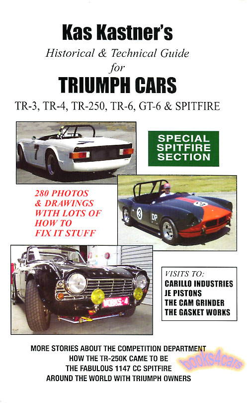 view cover of Kastner Triumph Historical & Technical Guide for Triumph Cars by Kas Kasner 216 pages