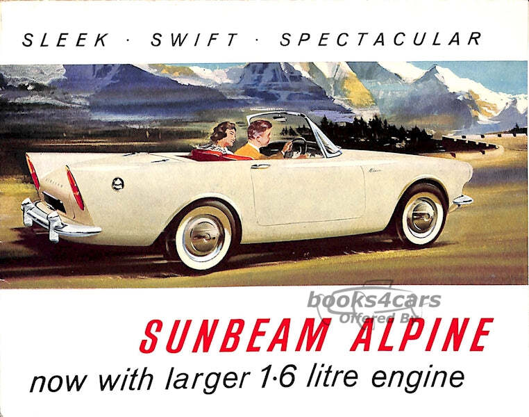 view cover of 1962 Sunbeam Alpine Sales Brochure