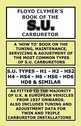 view cover of SU Workshop Manual covering Carburetors and Fuel Injection H1 H2 HS2 H4 HS4 H6 HS6 HD6 & HD8