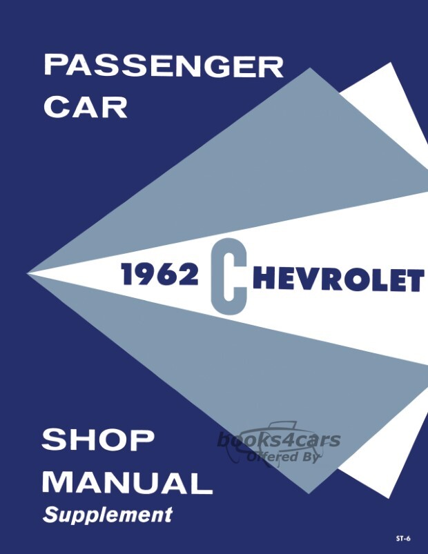 view cover of 1962 Shop service repair Manual Supplement to '61 Passenger Cars including Impala, Bel Air, Biscayne, and others by Chevrolet