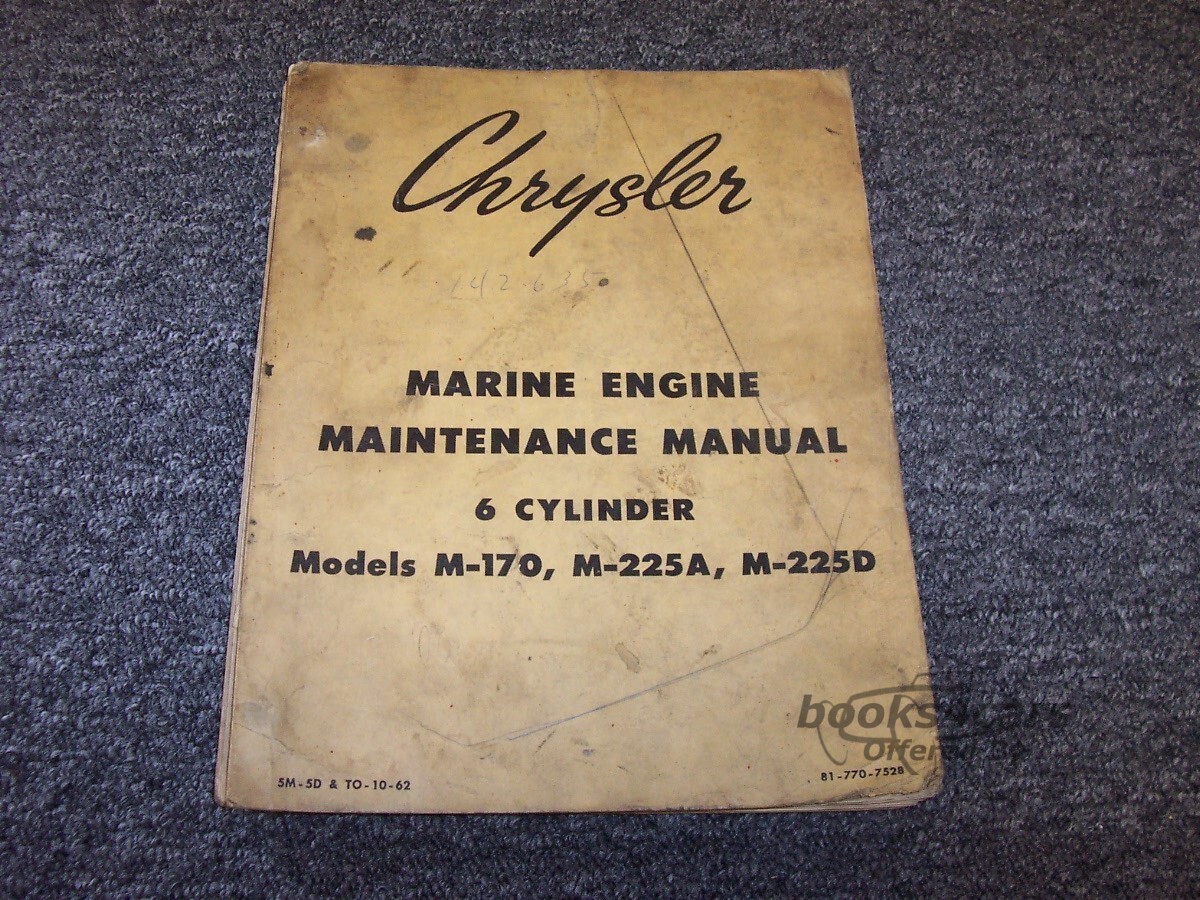 view cover of 6-Cylinder models: M-170, M-225A, M-225D Service Manual by Chrysler