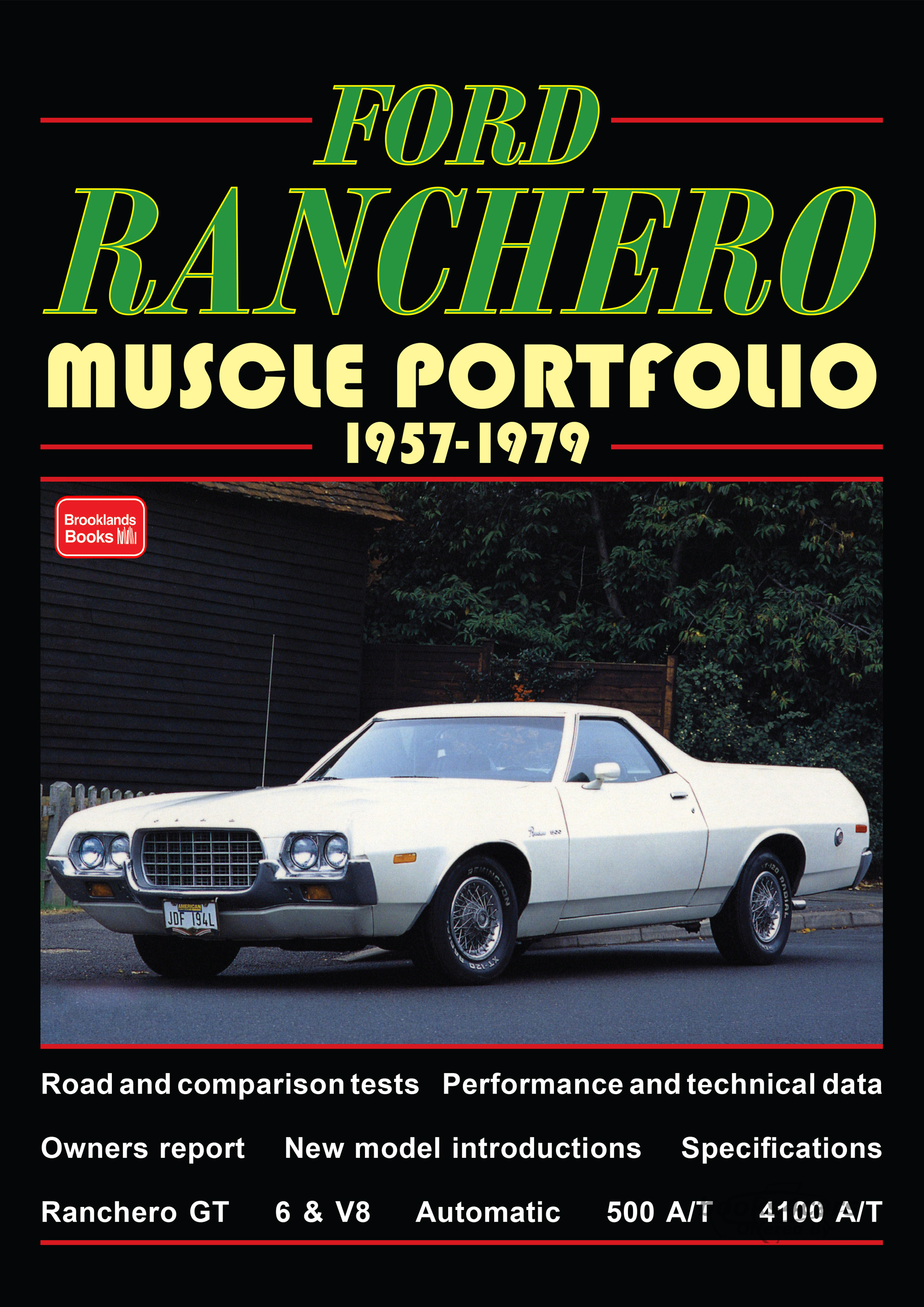 view cover of 1957-1979 Ford Ranchero Portfolio 140 pages of road test articles compiled by Brooklands