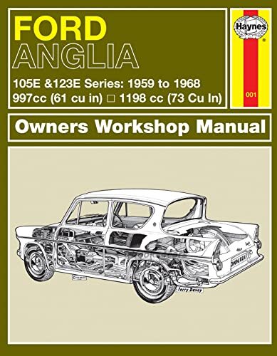 view cover of 1959-1968 Ford Anglia 105E 123E Shop Service Repair Manual by Haynes 997cc 1198cc Sedan & Wagon
