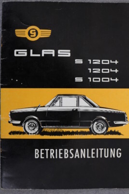 view cover of S1004 S1204 Parts Manual by Glas for 1004 & 1204 Sedan Coupe & Cabriolet