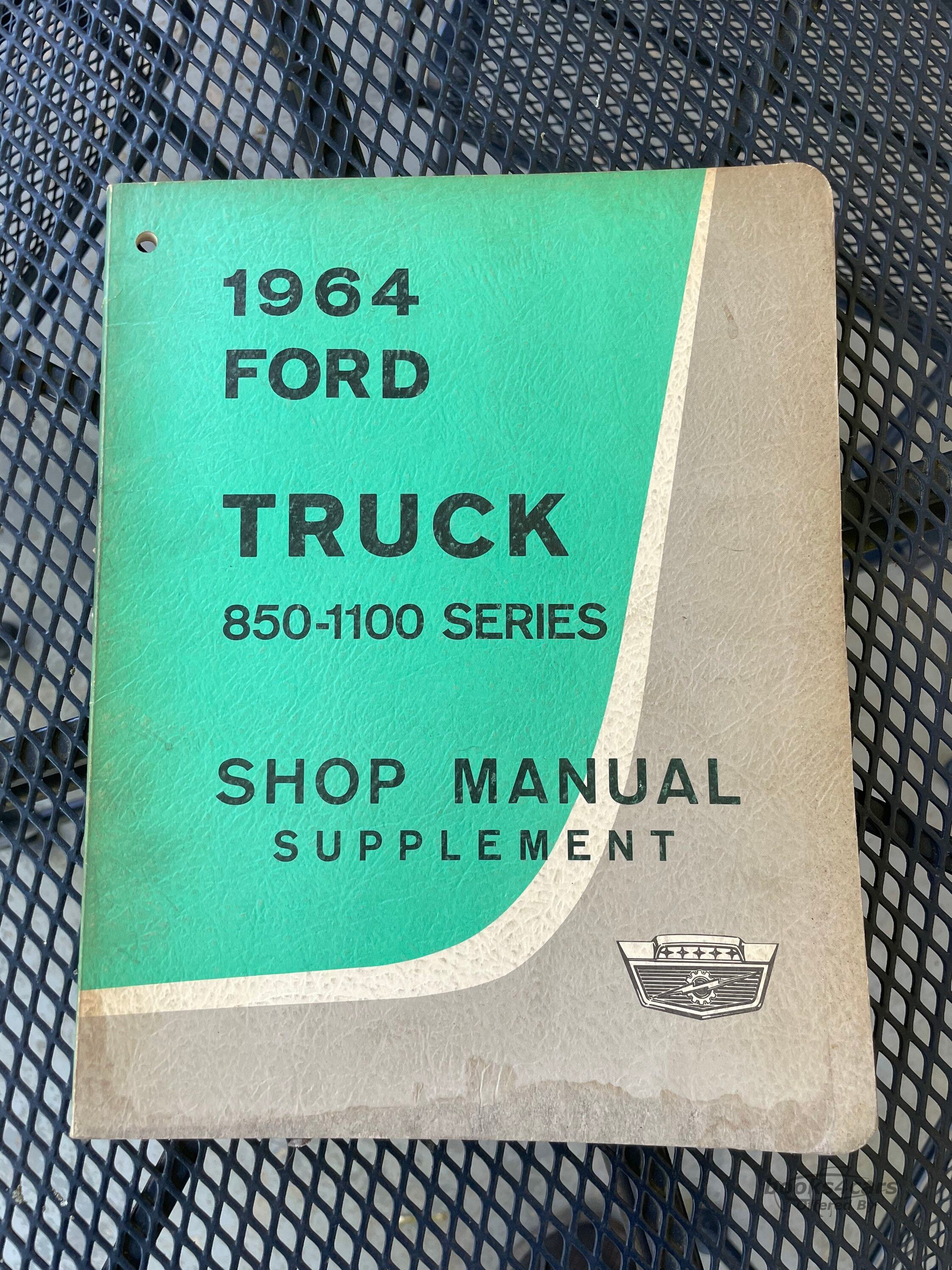 view cover of 1964 Truck 850-1100 series service manual supplement by Ford