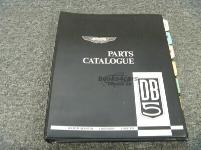 view cover of 1963-1965 DB5 parts manual by Aston Martin