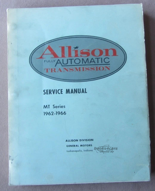 view cover of 1962-1966 Allison Automatic Transmission Service manual, MT series