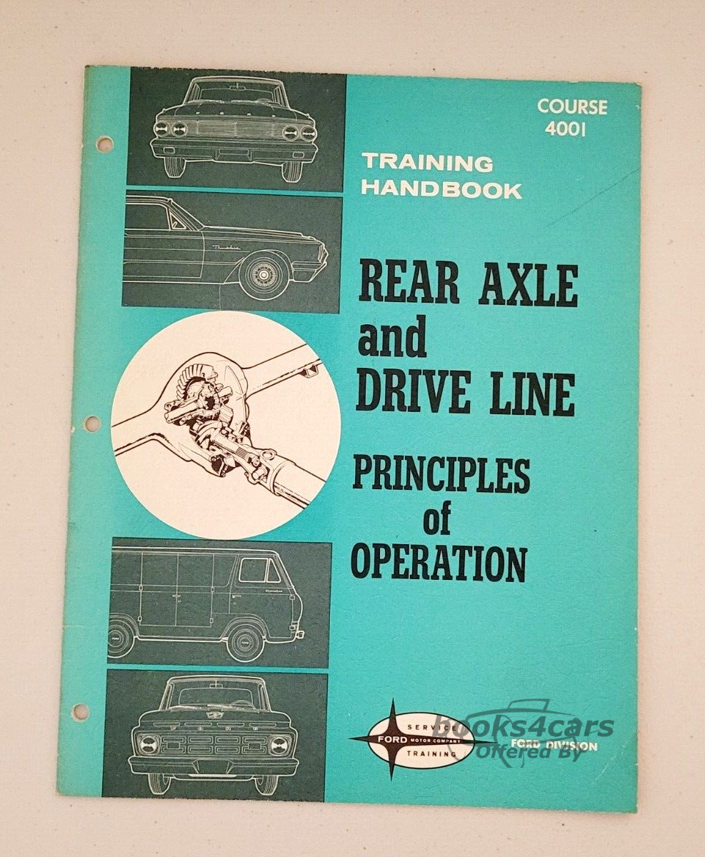 view cover of 1964 Axle Driveline Principles of Operation