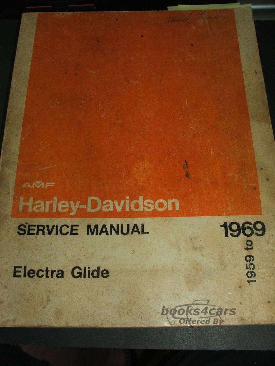 view cover of 1959-1969 Electra Glide Shop Service Repair Manual by Harley Davidson