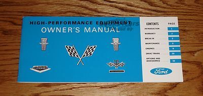 view cover of 1964-1965 Ford High Performance Owners Manual