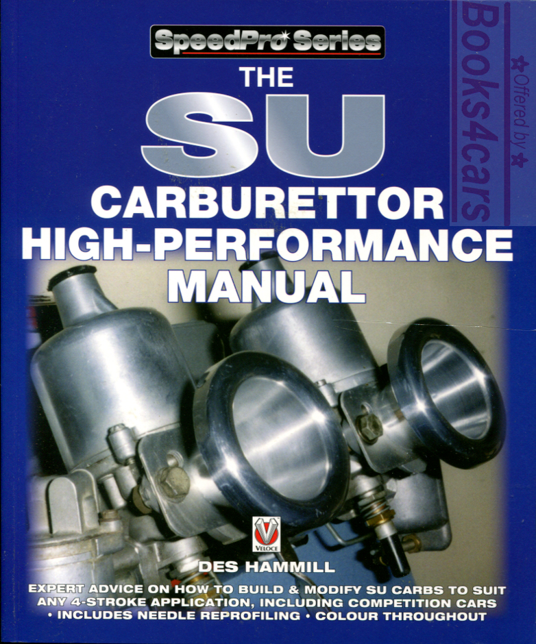 view cover of SU Carburetor High Performance Manual by Des Hammill 96 pages how to set up tune & modify for maximum performance many color photos