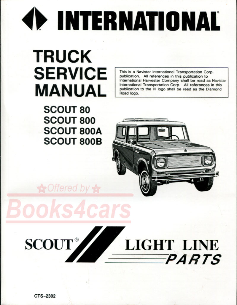 view cover of 1961-1971 Scout 80 800 800A and 800B Shop Service Repair Manual by International Harvester