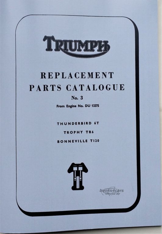 view cover of Parts Manual Book for 650 No.3 1965