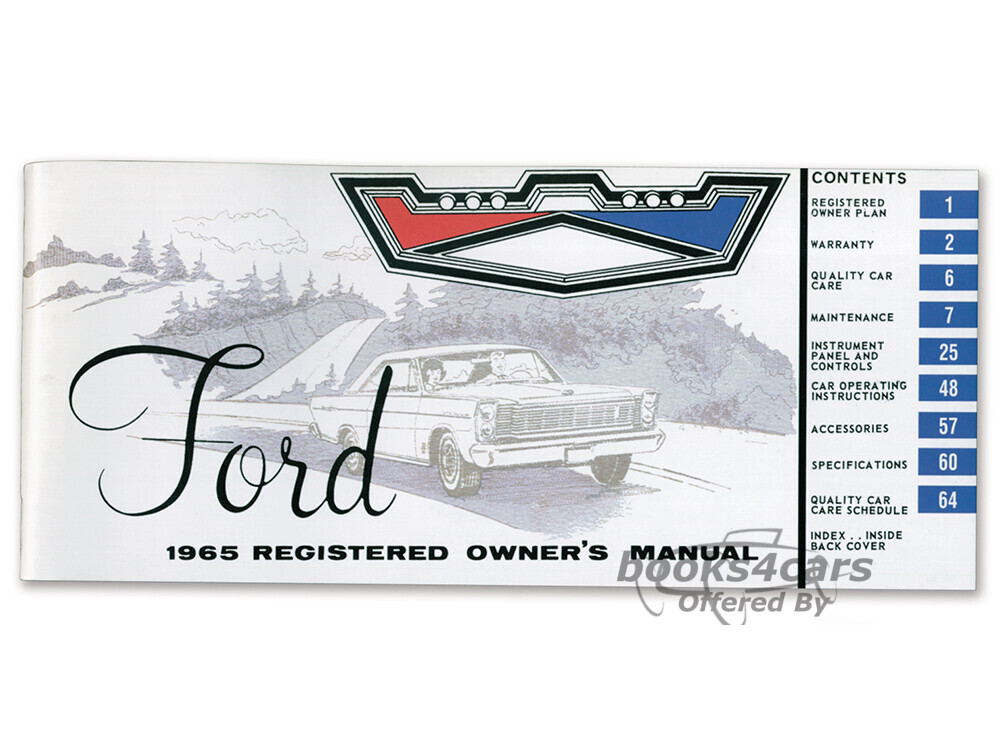 view cover of 1965 Owner manual full sized cars Galaxie by Ford