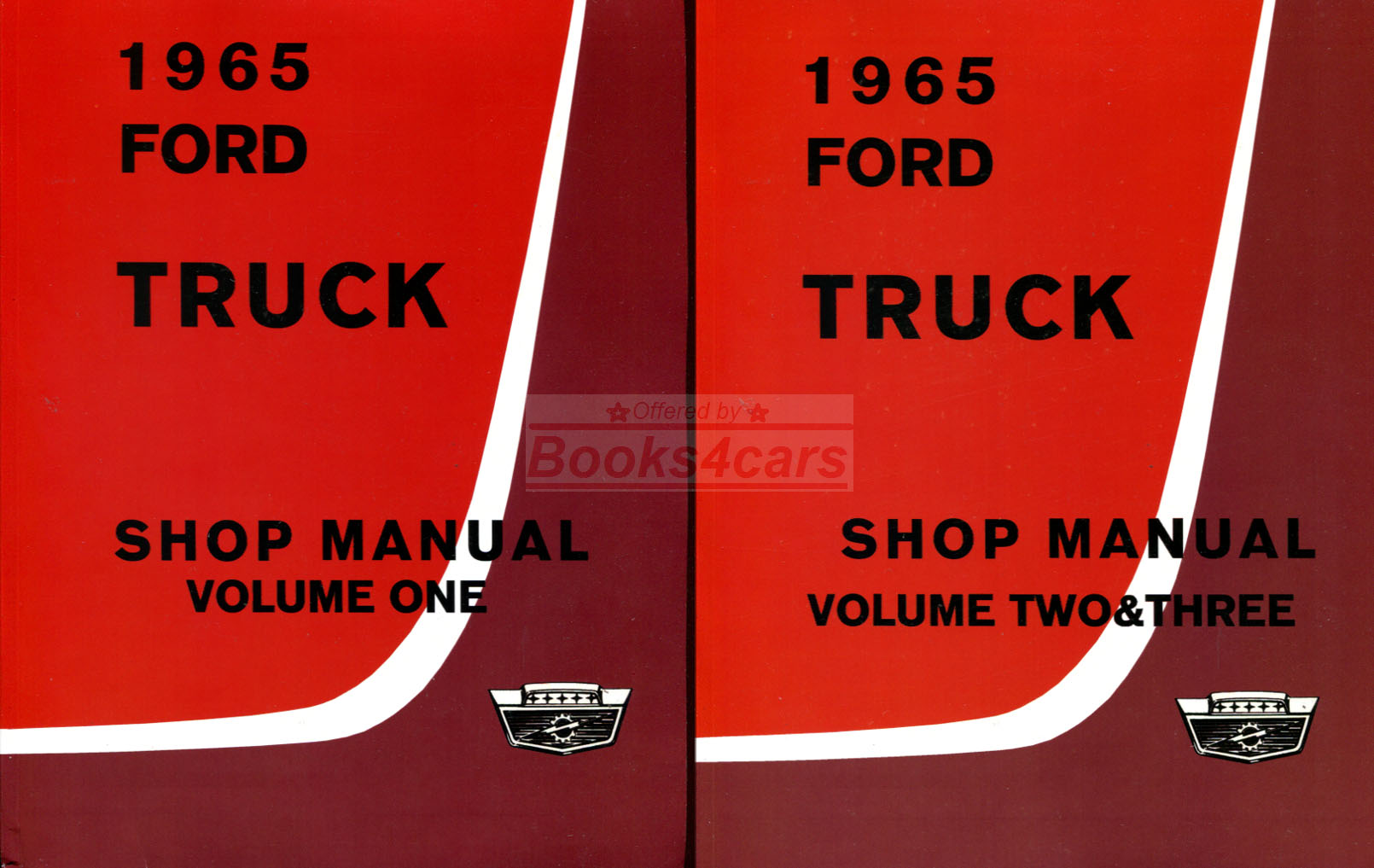 view cover of 1965 Truck Shop Service Repair Manual 3 volume set by Ford; 1,270+ pages including F100 F150 F250 F350 through F750