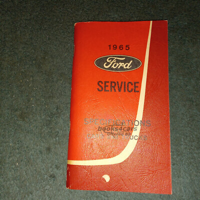 view cover of 1965 Service Specifications book for cars & trucks by Ford 4