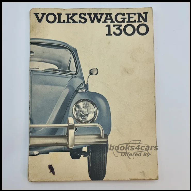 view cover of 1966 1300 Beetle Owners Manual by Volkswagen VW.