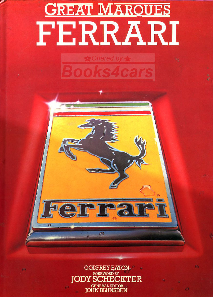 view cover of 1953-80 Ferrari A Great Marques History Covers GT Formula 1 and road cars by Godfrey Eaton 96 hardbound pages