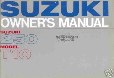 view cover of Owners Manual Handbook for T10 1966
